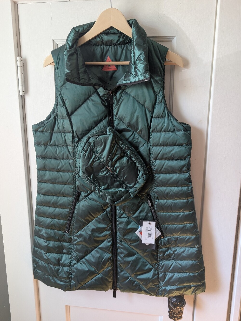 Emerald Green Duck Down Puffy Vest